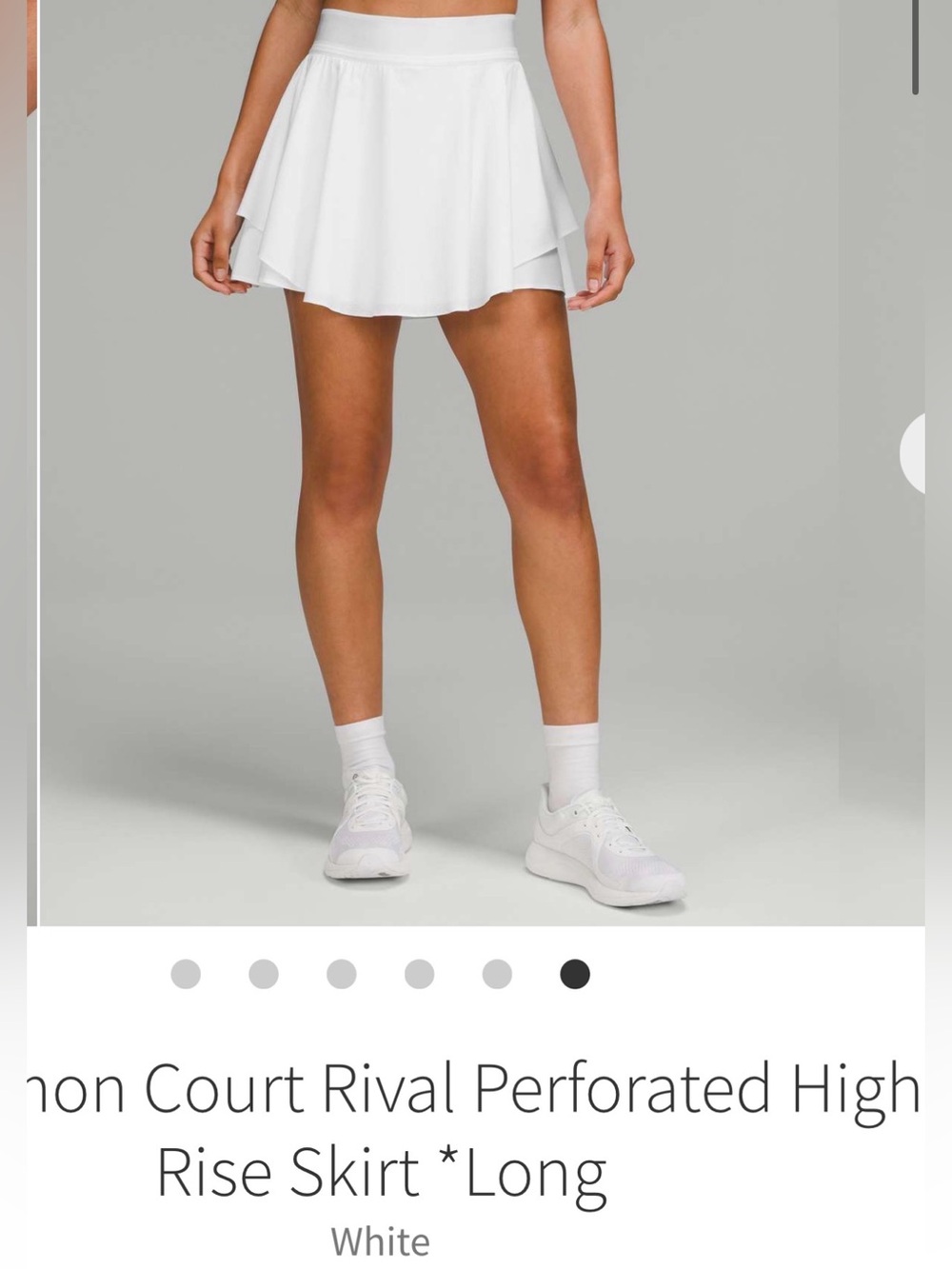 Lululemon Court Rival Perforated High-Rise Skirt *Long